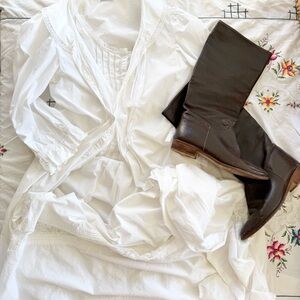 Vintage 100% cotton nightgown and robe set.